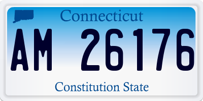 CT license plate AM26176