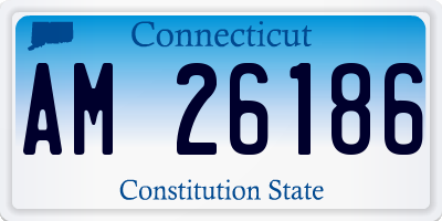 CT license plate AM26186
