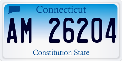 CT license plate AM26204