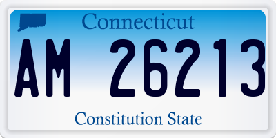 CT license plate AM26213