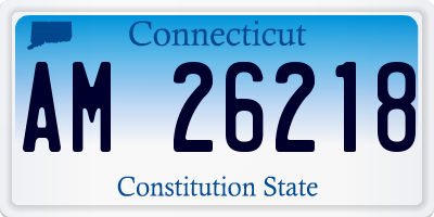 CT license plate AM26218