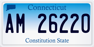 CT license plate AM26220