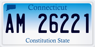 CT license plate AM26221