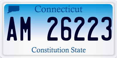 CT license plate AM26223