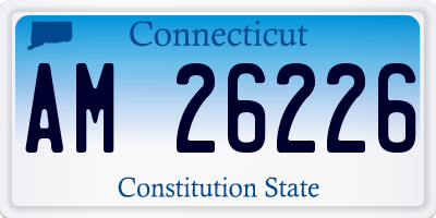 CT license plate AM26226