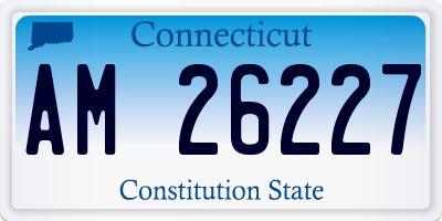 CT license plate AM26227