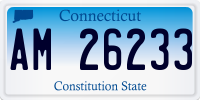CT license plate AM26233