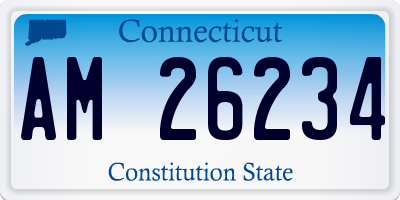 CT license plate AM26234