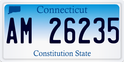 CT license plate AM26235
