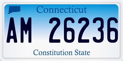 CT license plate AM26236