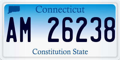 CT license plate AM26238
