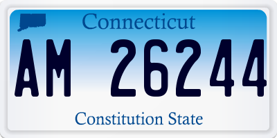 CT license plate AM26244