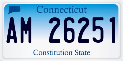 CT license plate AM26251