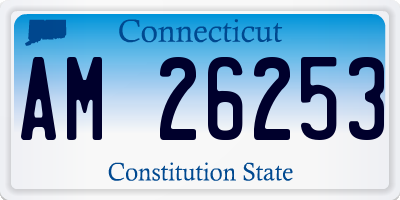 CT license plate AM26253