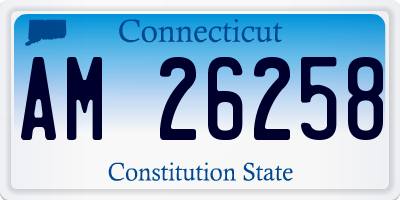 CT license plate AM26258