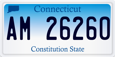 CT license plate AM26260