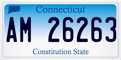 CT license plate AM26263