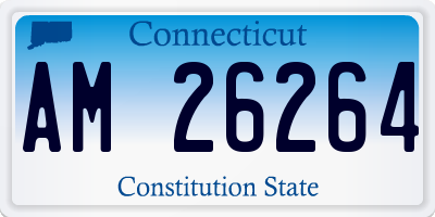 CT license plate AM26264