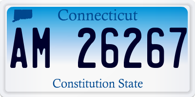 CT license plate AM26267