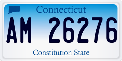 CT license plate AM26276