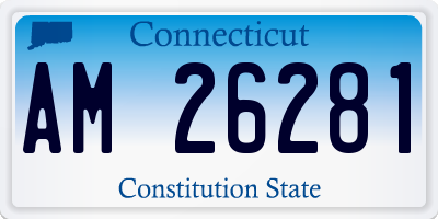 CT license plate AM26281