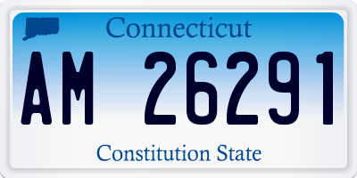 CT license plate AM26291