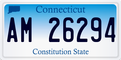 CT license plate AM26294