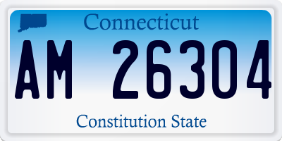 CT license plate AM26304