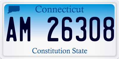 CT license plate AM26308