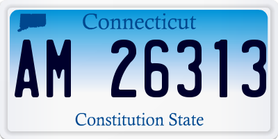 CT license plate AM26313