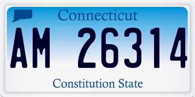 CT license plate AM26314