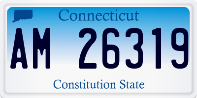 CT license plate AM26319