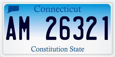 CT license plate AM26321