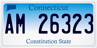 CT license plate AM26323