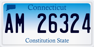 CT license plate AM26324