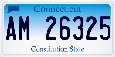 CT license plate AM26325