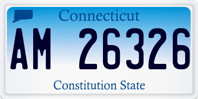 CT license plate AM26326