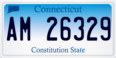 CT license plate AM26329