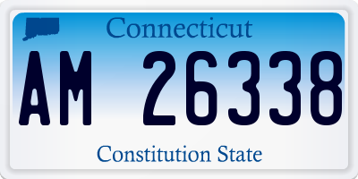 CT license plate AM26338
