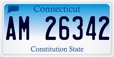 CT license plate AM26342
