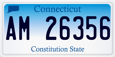 CT license plate AM26356