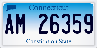 CT license plate AM26359