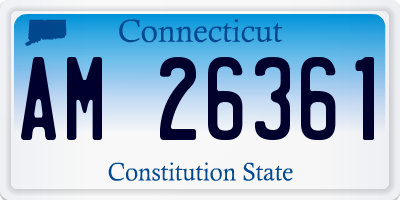 CT license plate AM26361
