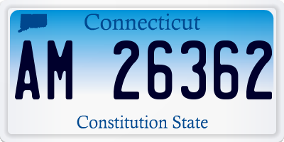 CT license plate AM26362