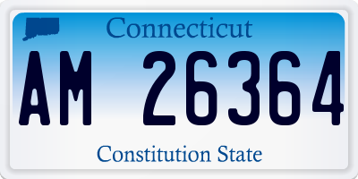 CT license plate AM26364
