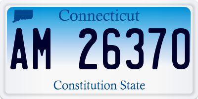 CT license plate AM26370