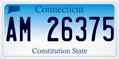 CT license plate AM26375