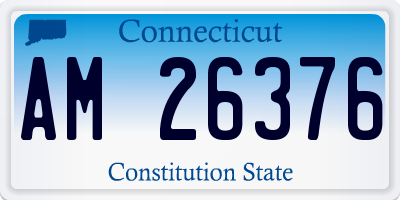 CT license plate AM26376