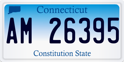 CT license plate AM26395