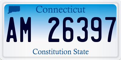 CT license plate AM26397